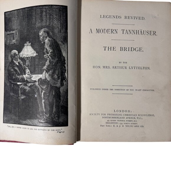 A Modern Tannhauser & The Bridge Hon. Mrs. Arthur Lyttelton Hardcover Book 1893 - Picture 2 of 16